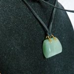 Awenturyn zielony, wisiorek - torebka - 