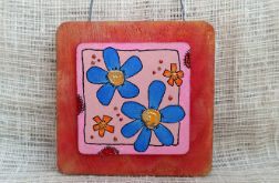 Obrazek na drewnie Cheerful Flowers Obrazek na drewnie Cheerful Flowers