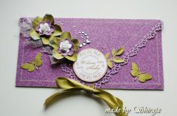 Kopertówka z okazji ślubu-'fiołkowa łąka'