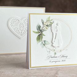 Kartka ślubna z pudełkiem i kopertą, WA 23