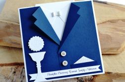 Pamiątka Komunii GARNITUR granatowy