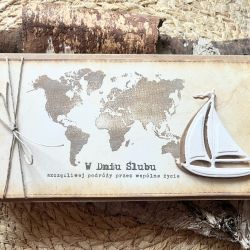 009,kartka na ślub w szczęśliwą podróż