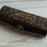 Czarno - złote etui na okulary - Etui w stylu vintage