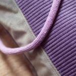 Fioletowy workoplecak z cienkiego sztruksu - 