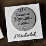 Podziękowanie Komunijne dla Babci i Dziadka - Podziękowanie komunijne dla dziadków pudełko z podziękowaniem dla babci i dziadka personalizowane podziękowanie