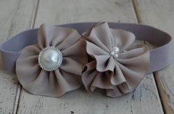 Opaska niemowlęca - retro w szarościach