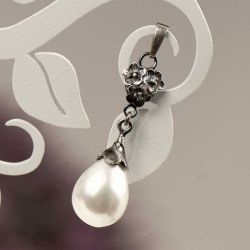 Wisior srebrny z perłami Seashell a796-w