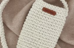 Mała torebka na ramię, etui na telefon,listonoszka ecru.