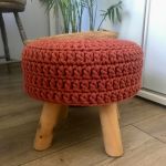 Pokrowiec na stołek,taboret, 30x10cm ceglany. - 