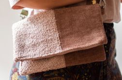 Pudroworóżowa składana kopertówka I