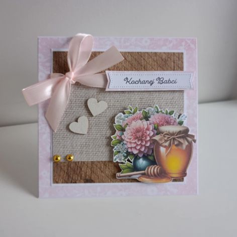 Kartka na Dzień Babci miód