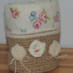 KOSZYK JUTOWY-RÓŻE - 