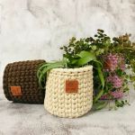 Kosz do przechowywania,koszyk ze sznurka bawełnianego 15x12cm. - 