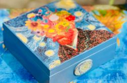 Kuferek dla miłośnika sztuki, Van Gogh, prezent, na biżuterię, cytat