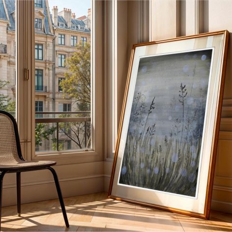 Oryginalna akwarela.  Łąka A2