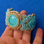 Bransoletka Turkus & Złoto - 