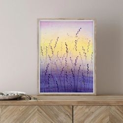 Oryginalna akwarela. Lawenda  A4