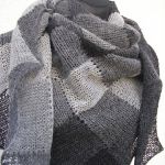 Wełniany entrelac szaro-czarny - 