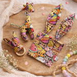 Zestaw prezentowy Zyrafa, szmatka sensoryczna i uszy Funny Food - 