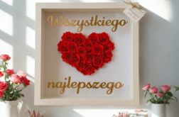 Ręcznie wykonana dekoracja w ramce z sercem pełna personalizacja Zaproponuj swoją ramkę