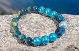 Bransoletka na gumce niebieska