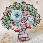 Kartka urodzinowa drzewko z liskiem GOTOWA - 