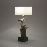 Lampa drewniana z korzenia "Nestling" - 