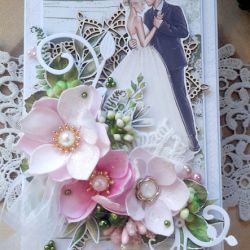 Kartka ślubna do pudełka