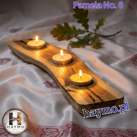 Świecznik stary dąb smukły sęk Pamela No. 8