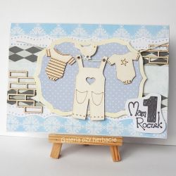 Kartka na roczek z praniem