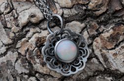 Opal z Etiopii i srebro - komplet 1512a