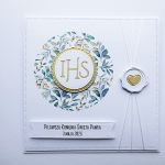 Skromna kartka na Komunię ręcznie robiona  - Skromna kartka komunijna handmade