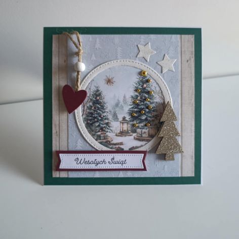 Kartka świąteczna Boże Naordzenie choineczka