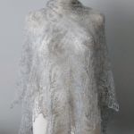 Chusta mgiełka w jasnej szarości  - 