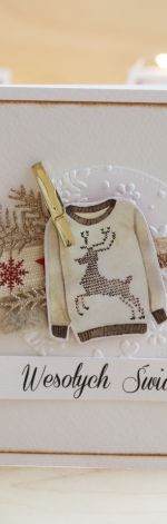 Kartka świąteczna ze sweterkiem