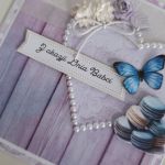 Kartka na Dzień Babci liiowe serce - Kartka na Dzień Babci liiowe serce