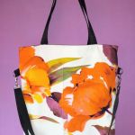 Torebka damska torba shopper wzór pomarańcz - Piękny wzór