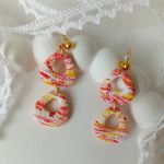 "Klio" - kolczyki z gliny polimerowej. - lekkie, kolorowe