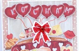 Kartka Walentynkowa ze słodkościami KW2301