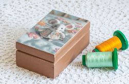 Pudełko drewniane - Mała Myszka