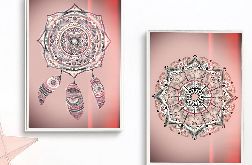 Mandala i łapacz snów A3