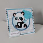 Kartka na roczek panda - 