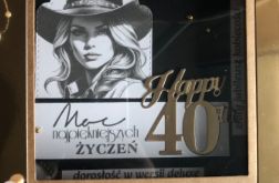 Kartka w pudełku z kopertą! 40 lat! Kobieta!