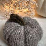 Dynia ozdobna, średnia - 1 szt. - Dynia ozdobna handmade, średnia, szara