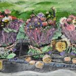 Obraz akrylowy pt. W ogrodzie  - 