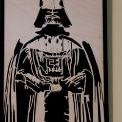 Drewniany obraz Darth Vader