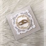 Kartka na ślub beżowa ornamentowa 01 - zdjęcie 1