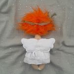 ANIOŁEK lalka - dekoracja tekstylna, OOAK/40 - tak wyglądam z tyłu