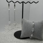 Komplet ze stali szlachetnej srebrny - 