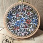 Jesienny haftowany obrazek z dynią - 